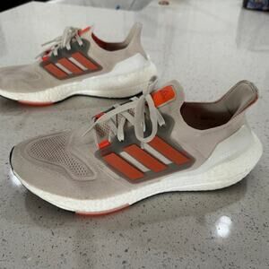 Adidas UltraBoost 22 Shoes Aluminium Impact Orange GX6643 Men's Size 10.5